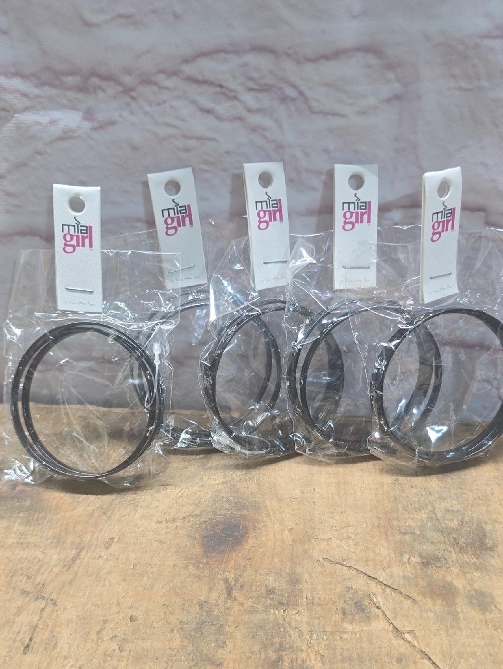 Mia Girl Black Bangles- Set of 5